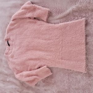 Batwing Fuzzy Sweater Dress